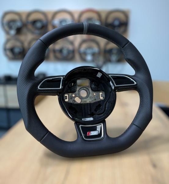 Audi A3 8v A4 B8 B9 A6 4F A8 D3 Q3 Q7 S Line Lenkrad neu beziehen